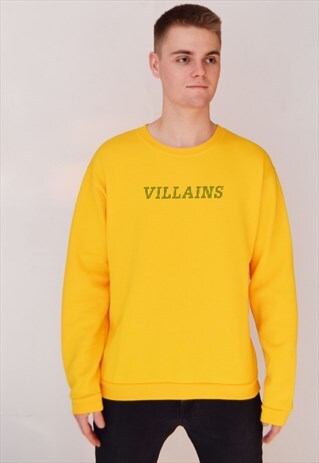 YELLOW VILLAINS LINED (GREEN) SWEATSHIRT
