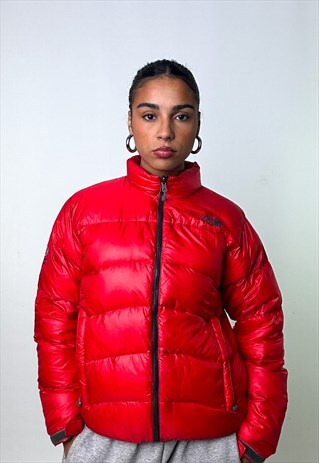 Red The North Face Light Summit Series Puffer Jacket