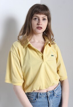 Vintage Lacoste Reworked Cropped Top Yellow