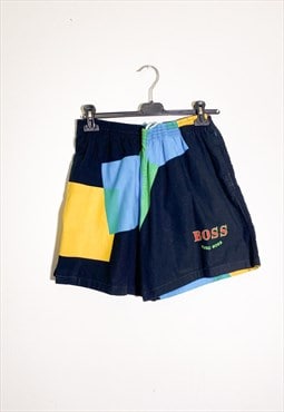 Vintage 90s swimwear shorts black and green 