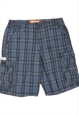 Lee Checked Navy Shorts - W36