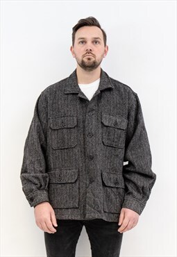 WOOLRICH 70's unlined Wool Flannel Tweed Jacket Shirt Coat