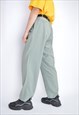 VINTAGE LIGHT BLUE CLASSIC 80'S WOOL SUIT TROUSERS 