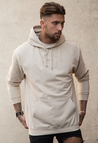 SAND EMBROIDERED HOODIE
