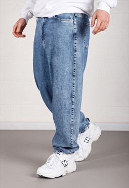 Vintage Benetton Jeans in Blue Baggy Denim Pants W31