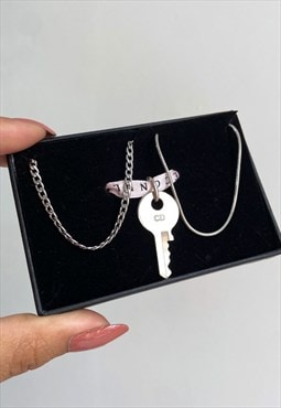 Authentic Dior Key CD Pendant- Reworked Necklace