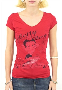 Vintage Y2K Betty Boop T-Shirt in Red