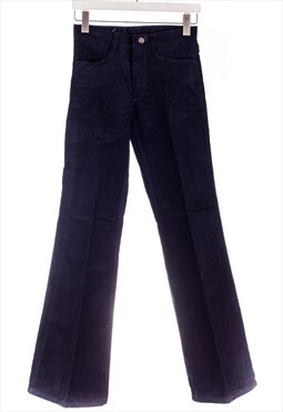 Vintage  Wrangler  Corduroy Trousers Basic Look Navy - With 