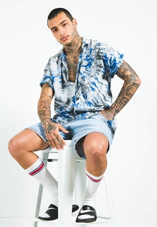 VINTAGE 80S HAWAIIAN SHORT SLEEVE SHIRT / S5133