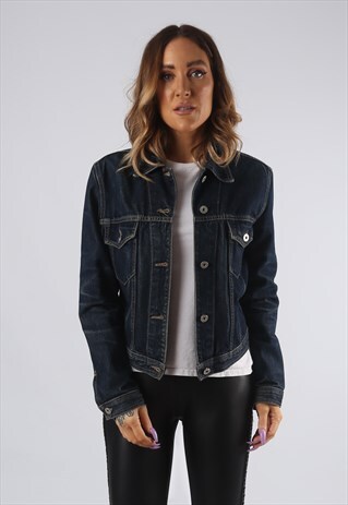 VINTAGE DENIM JACKET FITTED UK 12 MEDIUM (9EAN)