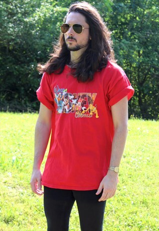 VINTAGE 90S DISNEY WORLD USA T-SHIRT - LARGE - RARE