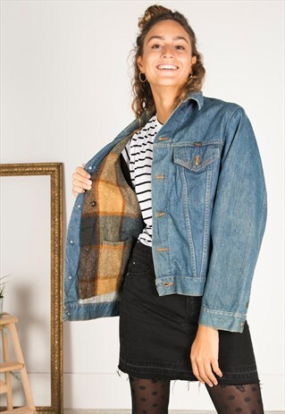 VINTAGE 80S WRANGLER WINTER BLANKET JACKET / R3100R150