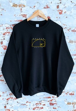Golden Ratio print Black Sweatshirt