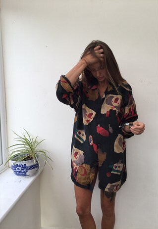 CRAZY PATTERN OVERSIZED RETRO VINTAGE UNISEX FESTIVAL SHIRT