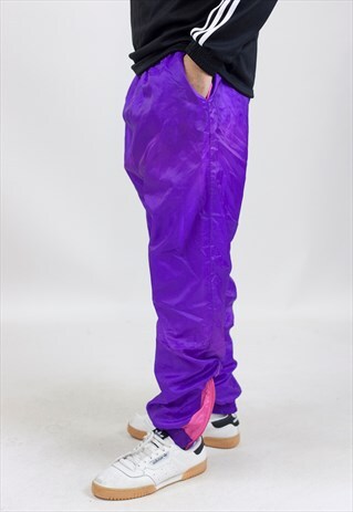 VINTAGE 90S PURPLE/PINK SHELL TRACKSUIT BOTTOMS