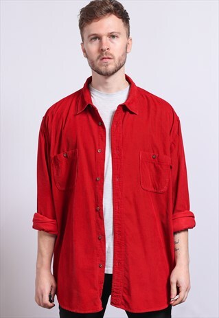 VINTAGE CORDUROY SHIRT RED
