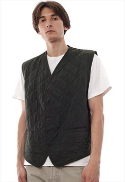 Vintage C.P. COMPANY Quilted Vest Gilet Green