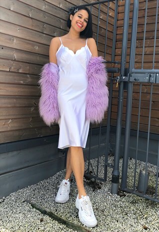 VINTAGE WHITE SATIN SLIP