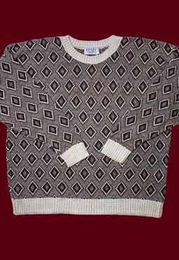 vintage 90s grandad knitted knit jumper sweater
