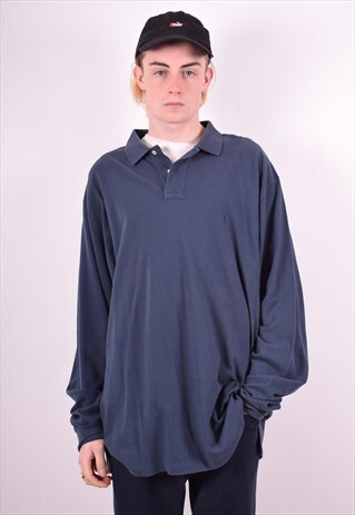 POLO RALPH LAUREN MENS VINTAGE POLO SHIRT LONG SLEEVE XL 90'