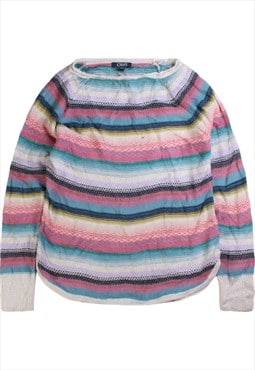 Vintage 90's Chaps Jumper / Sweater Knitted White, Pink,