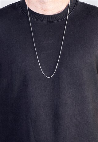 54 FLORAL NECKLACE CHAIN - SILVER