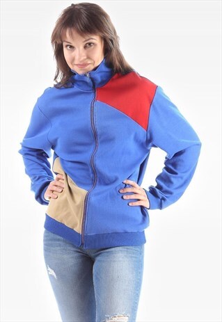 RETRO 80S ZIP UP SWEATSHIRT TRACK JACKET