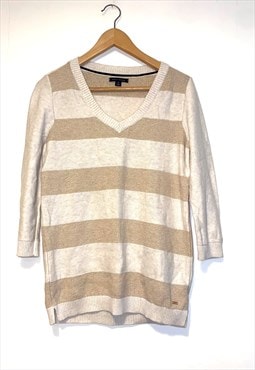 Vintage Y2K Tommy Hilfiger Striped Jumper Sweater Medium