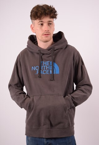 VINTAGE THE NORTH FACE HOODIE JUMPER GREY
