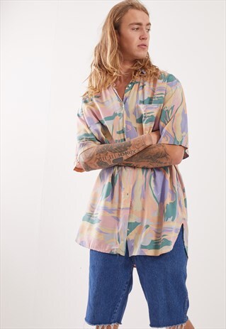 VINTAGE PATTERNED FESTIVAL SHORT SLEEVE SHIRT