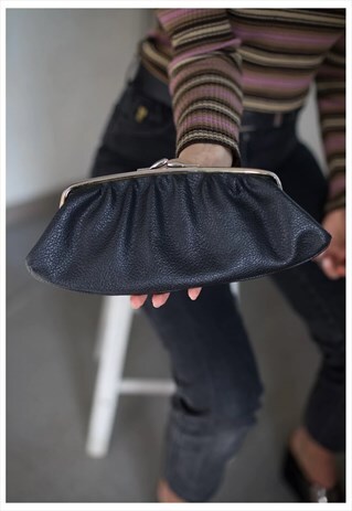 VINTAGE 70'S BLACK CLUTCH