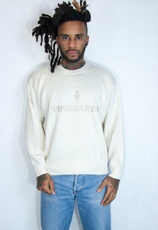 EMBROIDED TRUSSADI JEANS JUMPER