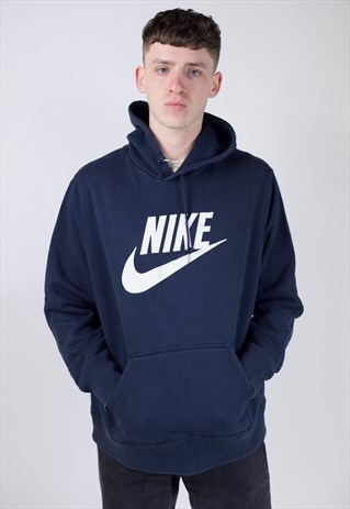 VINTAGE 90S NIKE NAVY HOODIE
