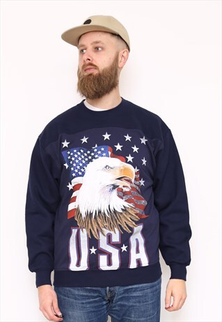 VINTAGE USA EAGLE PRINTED SWEATSHIRT