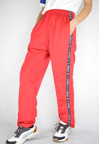 VINTAGE RED RAVE SPORTS FESTIVAL JOGGERS