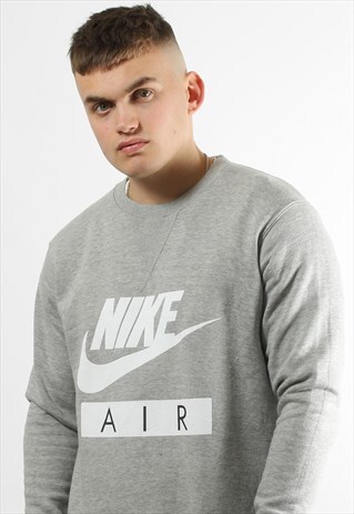 VINTAGE NIKE AIR GREY SPELL OUT SWEATER