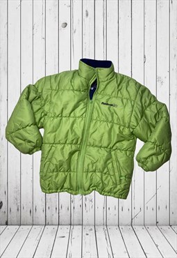 vintage green 90s reebok puffer coat 