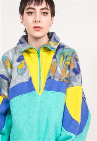 VINTAGE 90'S QUARTER ZIP FLEECE JUMPER