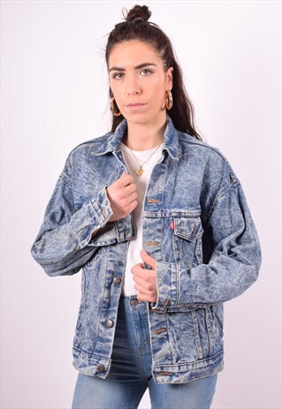 LEVI'S WOMENS VINTAGE DENIM JACKET MEDIUM BLUE 90'S
