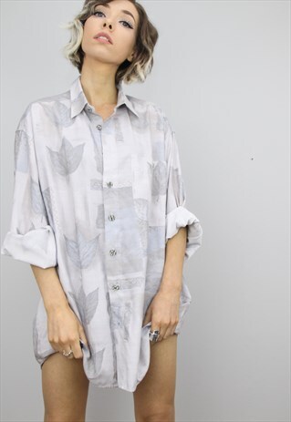 VINTAGE 80S/90S OVERSIZED PATTERNED SHIRT