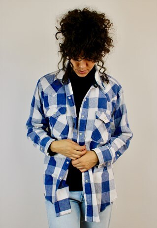VINTAGE 90S CHECK FLANNEL SHIRT