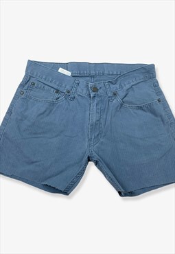 Vintage levi's 514 pinstripe chino shorts blue w32 BV14348