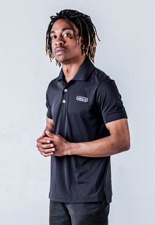 VINTAGE ADIDAS GOLF POLO SHIRT IN BLACK