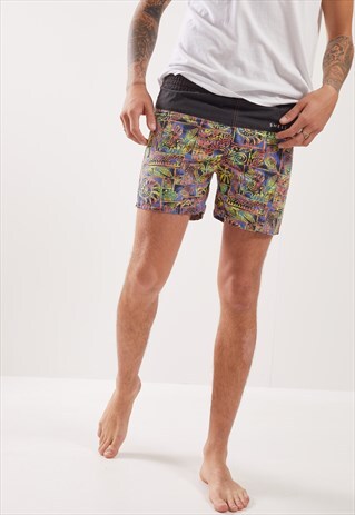VINTAGE PATTERNED FESTIVAL SHORTS