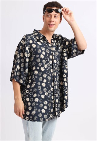 VINTAGE ROUNDTREE&YORKE ABSTRACT PRINT SHIRT
