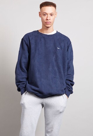 OVERSIZED 90'S VINTAGE NAVY BLUE NIKE SWEATER