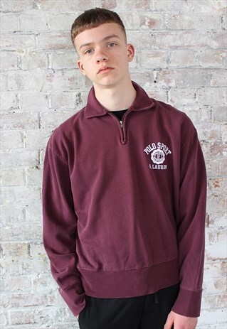 VINTAGE RALPH LAUREN POLO SPORT 1/4 ZIP SWEATSHIRT