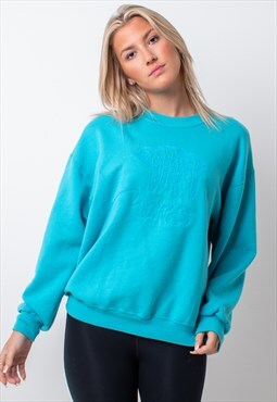 Vintage Las Vegas Graphic Sweatshirt in Blue Large
