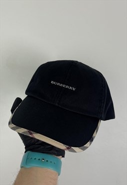 Burberry cap hat vintage logo one size black