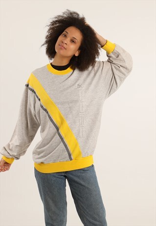 VINTAGE PUMA EMBROIDERED LOGO SWEATSHIRT